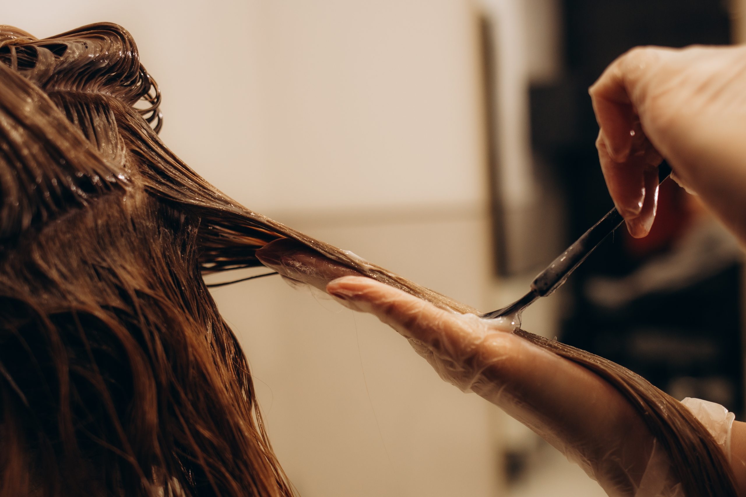 Hairdresser,Coloring,Hair,In,Studio.,High,Quality,Photo